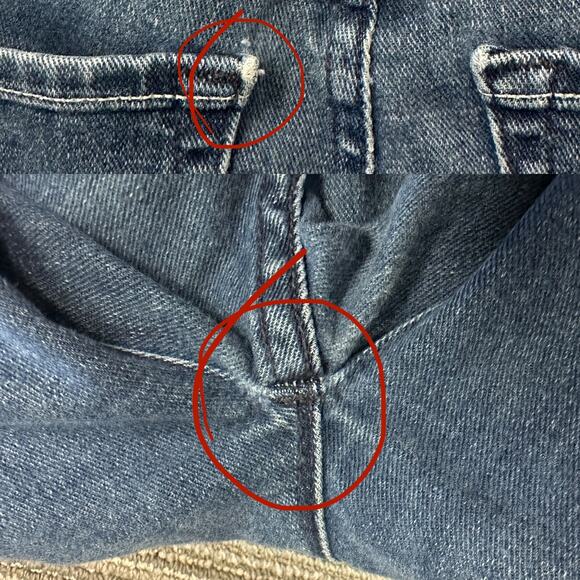 Mother High Waisted Looker Ankle Fray Jeans Moonlust Privateer Dark Wash Casual - Picture 7 of 9